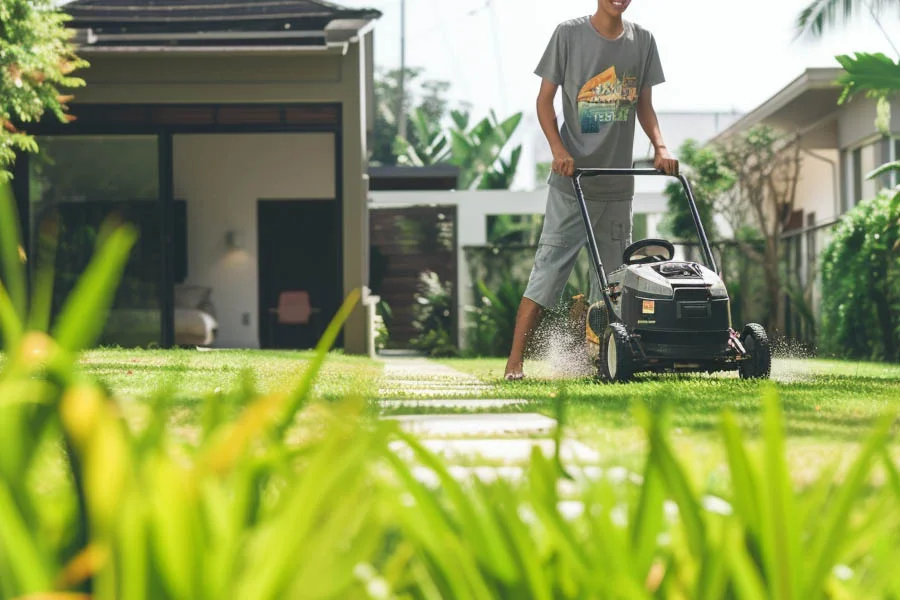 battery powered self propelled lawn mowers